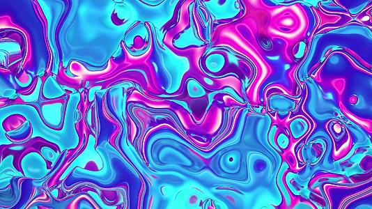 4K抽象炫彩液体流体背景视频视频的预览图