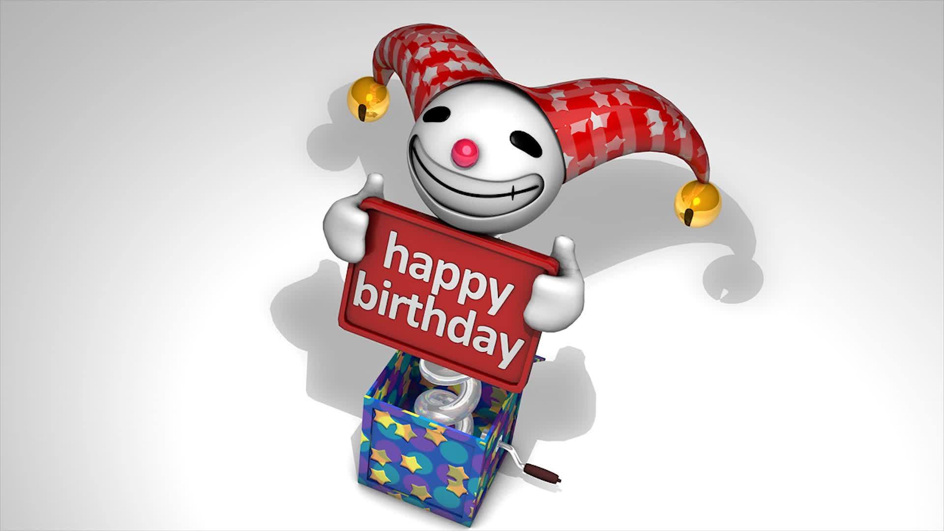 3D动画盒里有惊喜生日快乐的文字视频的预览图