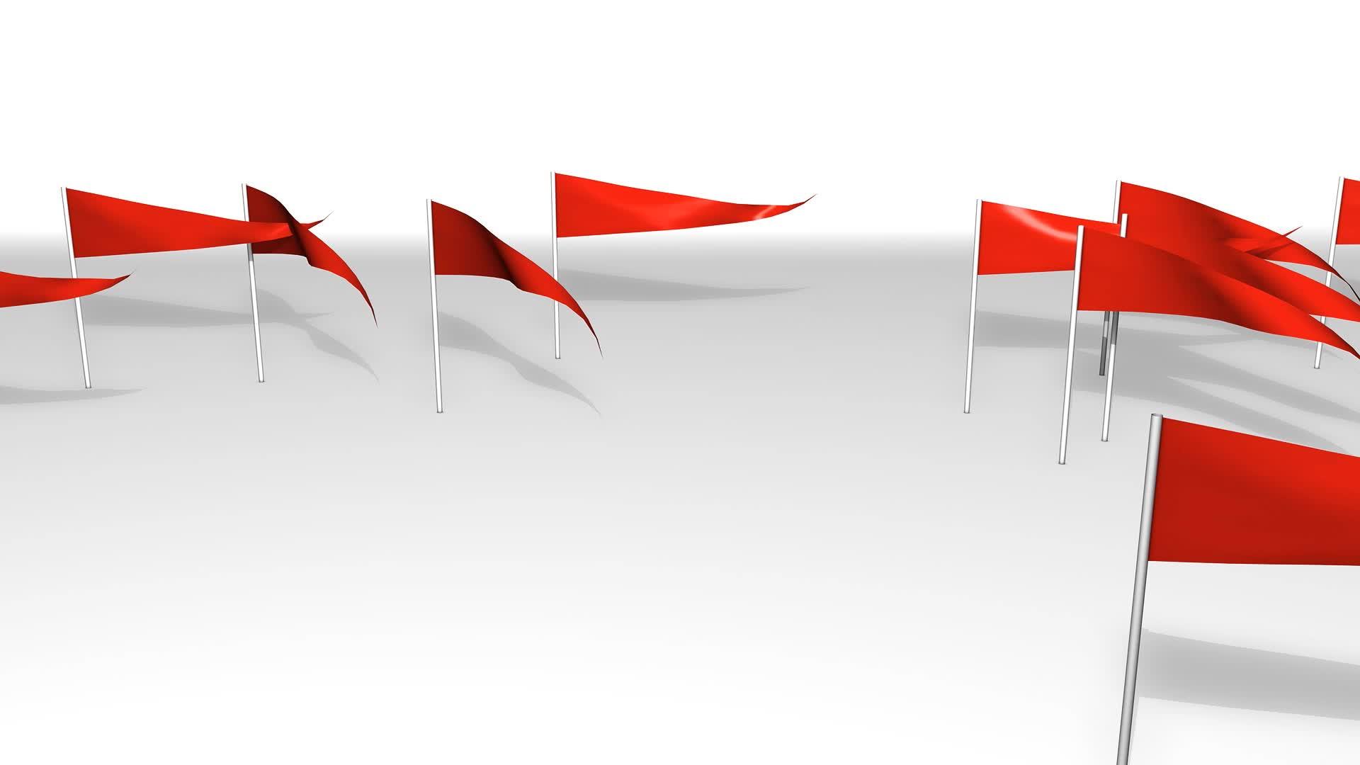 简单的红旗飘扬动画视频的预览图
