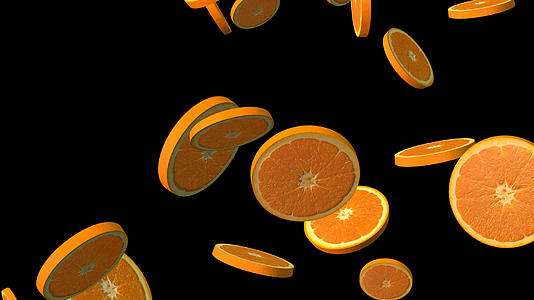 透明通道橙子片落下视频素材视频的预览图