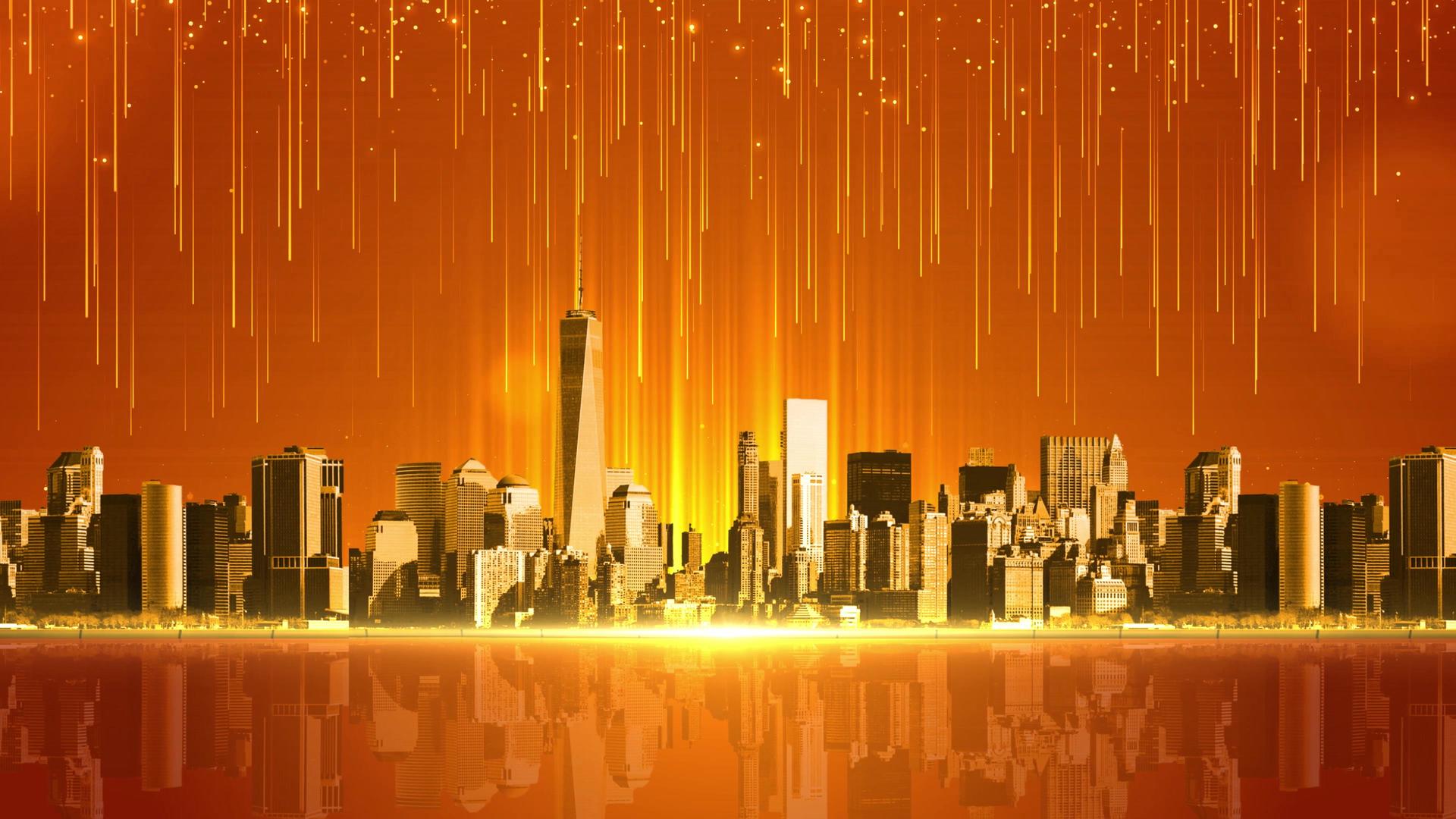 4K粒子城市背景视频视频的预览图