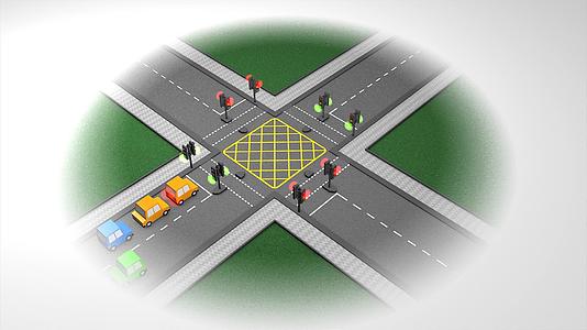 道路交通灯概念动画视频的预览图