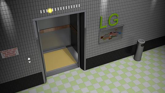 3D电梯开门动画视频的预览图