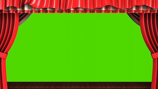 经典戏剧舞台绿色屏幕视频的预览图