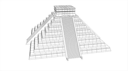金字塔铁丝网和纹理360视图结构视频的预览图