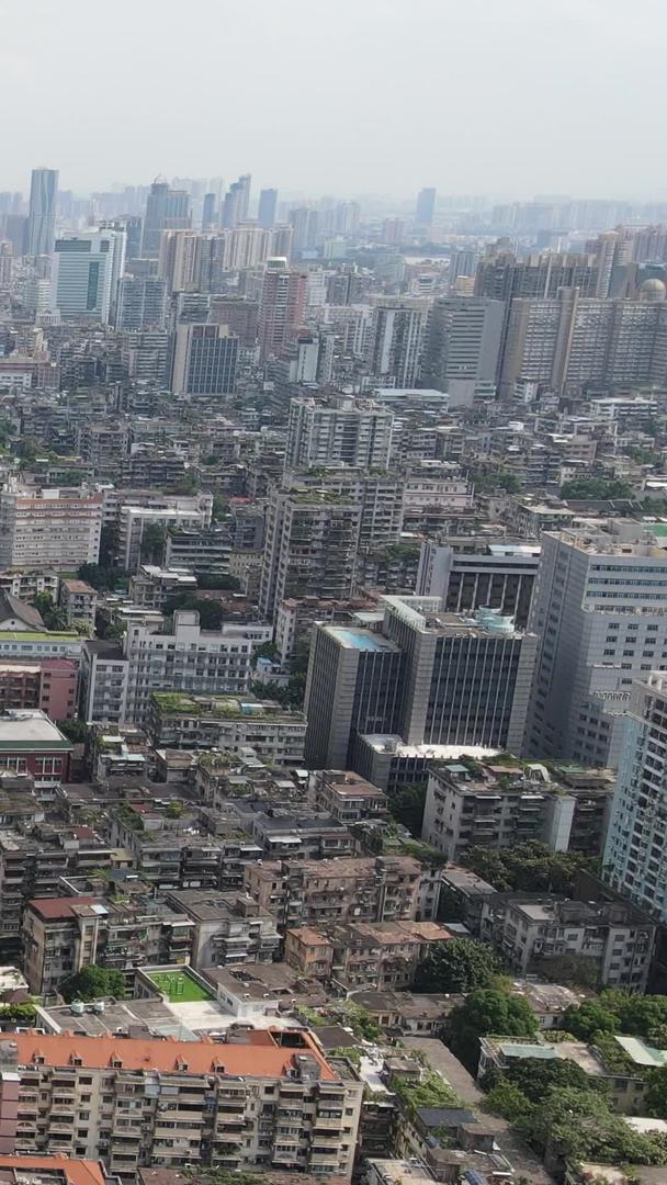广州越秀区高清航拍城市建筑群天际线城市交通视频的预览图