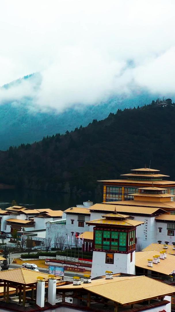 西藏鲁朗小镇航拍素材视频的预览图