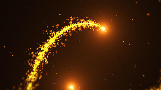金色粒子穿梭碰撞爆炸开场视频的预览图