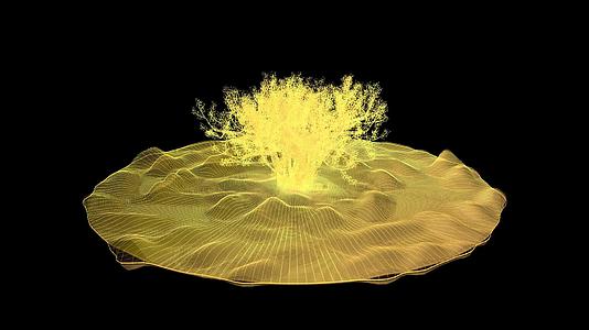 三维金色光线粒子动画视频的预览图