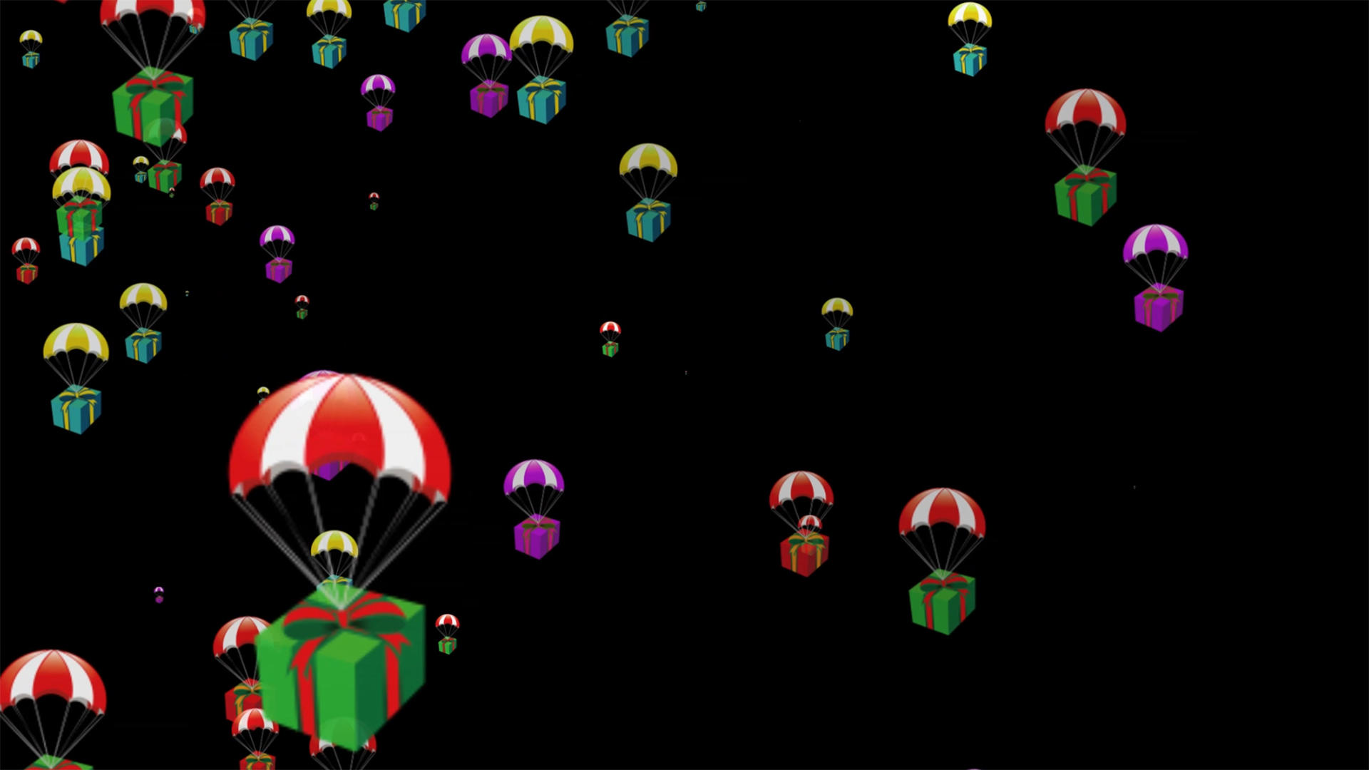 降落伞礼物元素带透明度通道视频的预览图