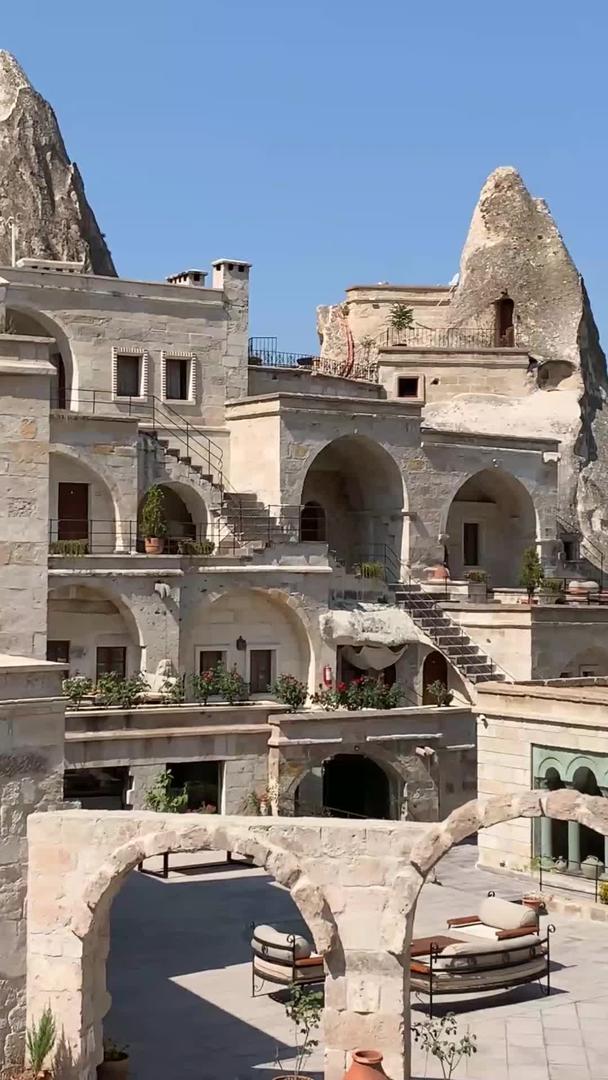 卡帕多西亚格莱梅小镇洞穴酒店土耳其著名旅游胜地的实拍视频集合视频的预览图
