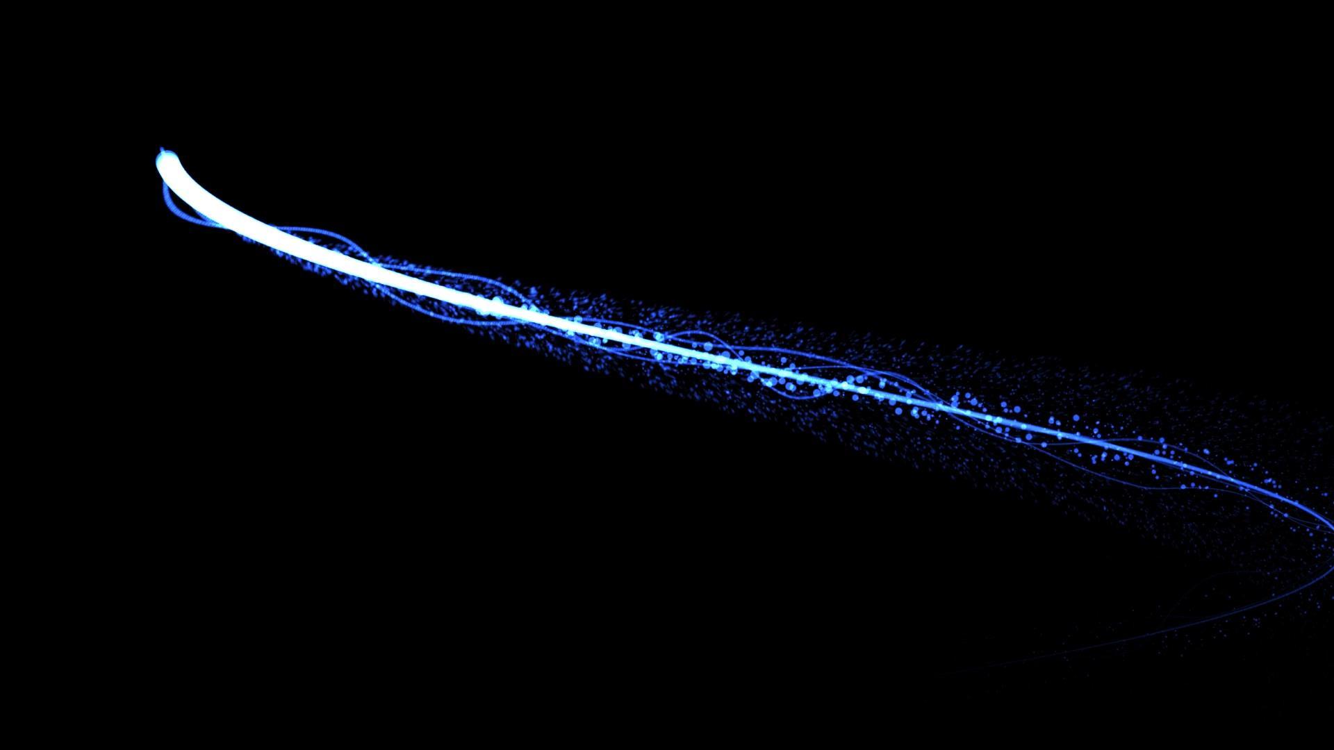 动态蓝色光束拖尾透明背景视频元素视频的预览图