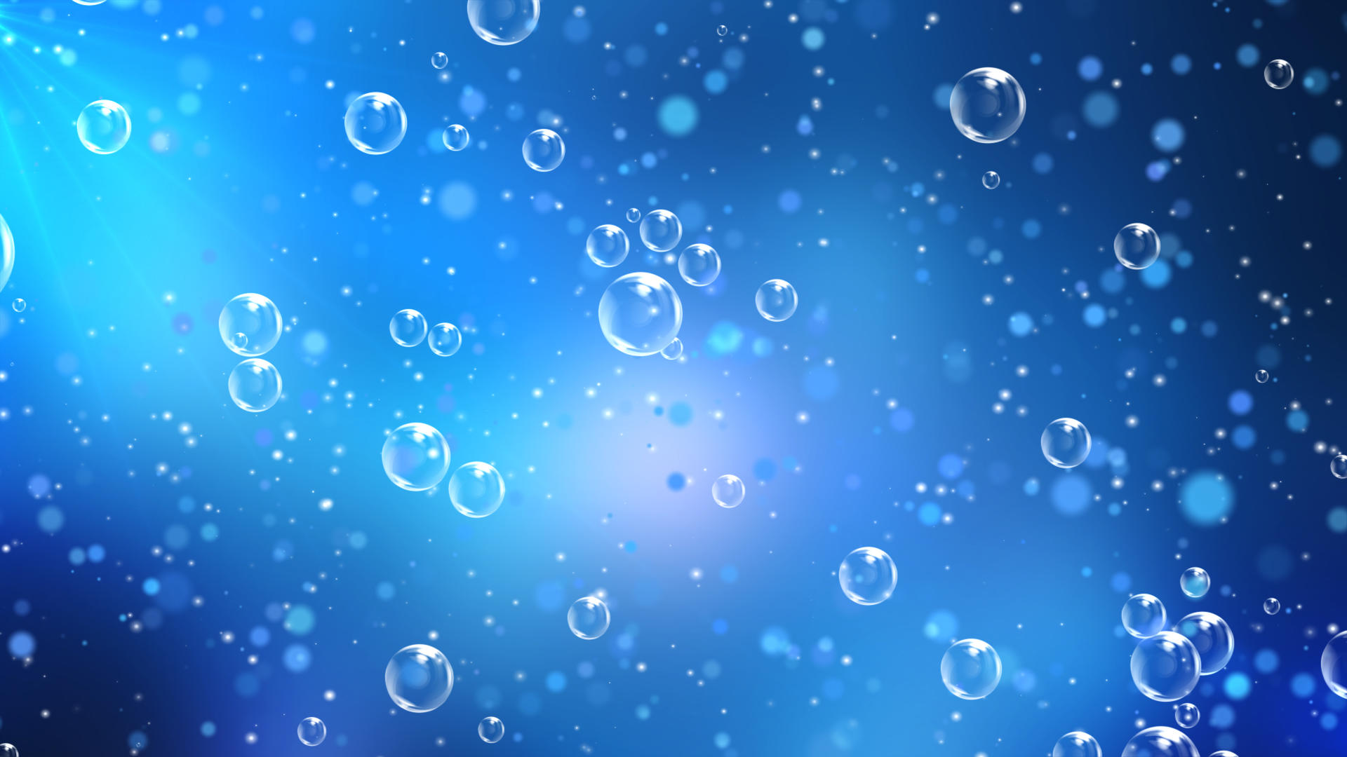 4K蓝色创意粒子动态气泡背景视频视频的预览图