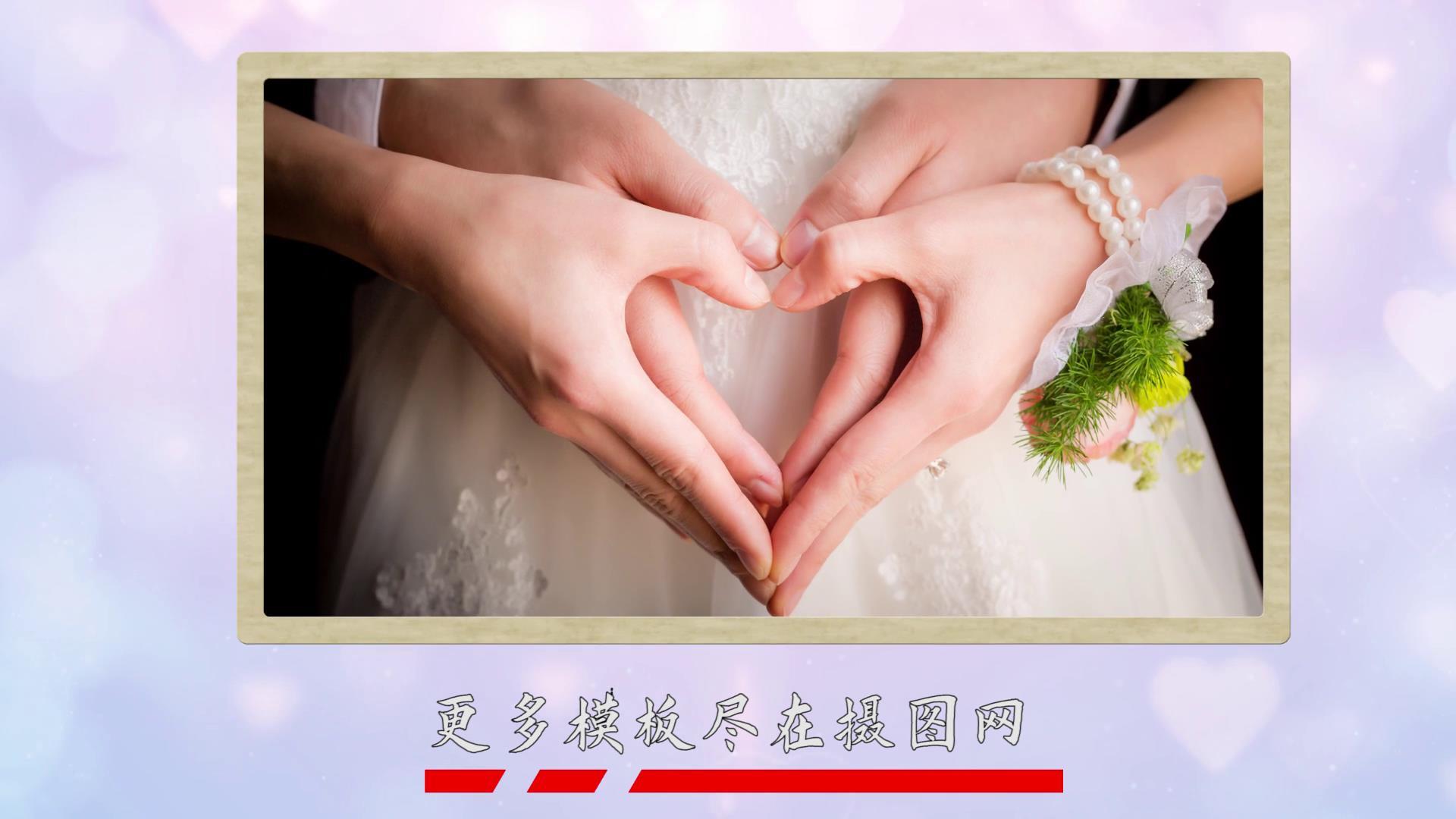 浪漫简约婚礼图文相册pr模板视频的预览图