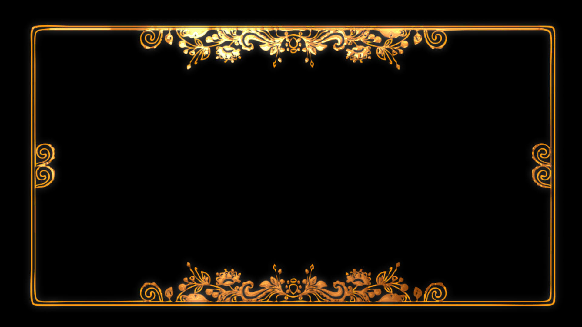 质感金色金属方框金框边框透明通道素材视频的预览图