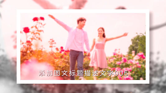 水墨清新情侣婚礼画册图片展示ae模板视频的预览图