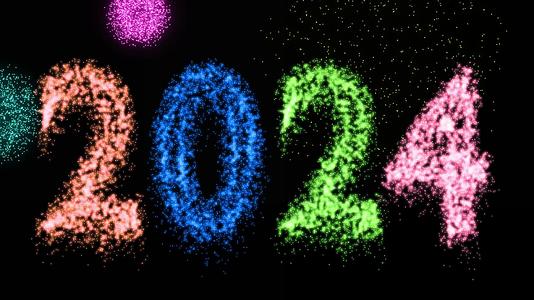 2024晚庆祝烟花33D动画片视频的预览图