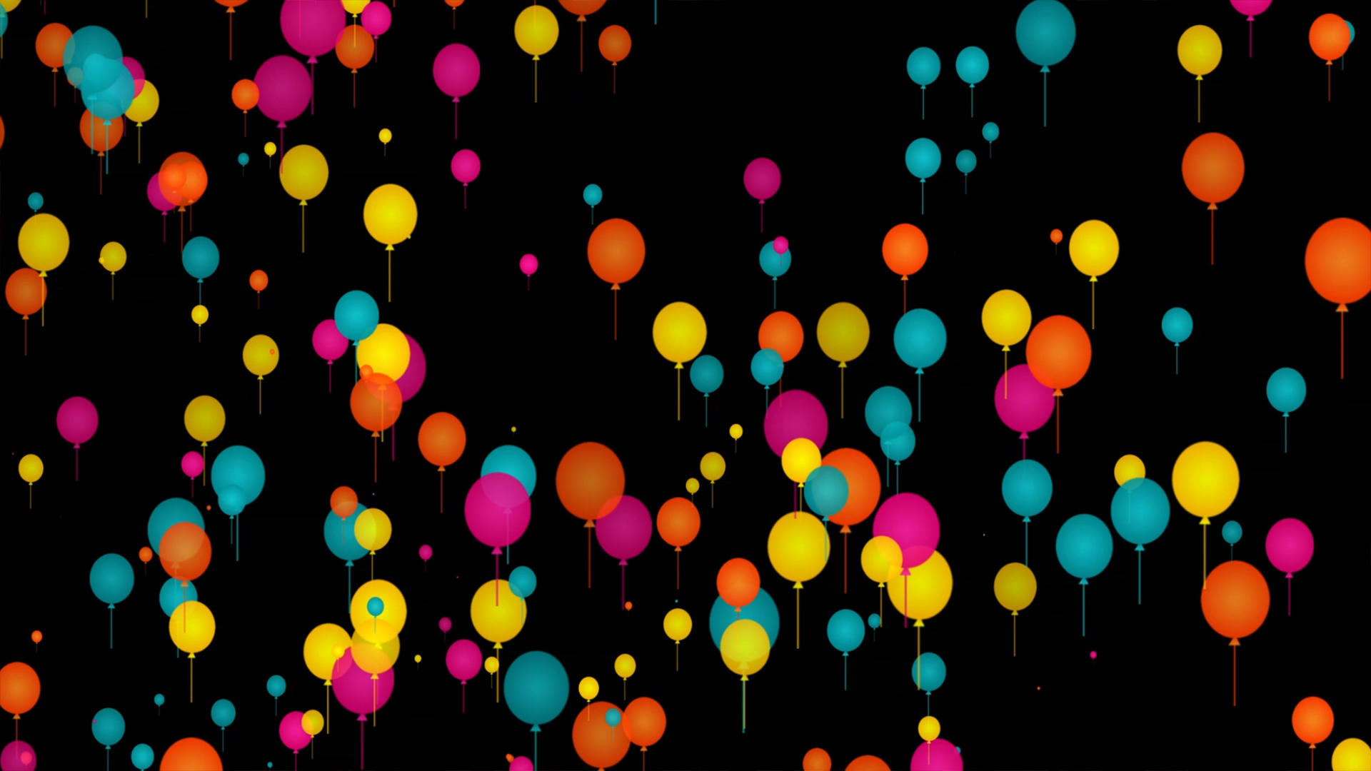 粒子五彩气球飘飞元素带透明度通道视频的预览图