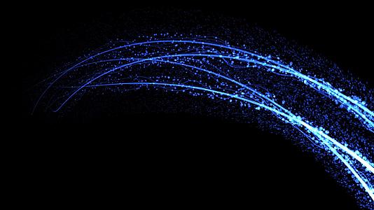 蓝色科技感粒子光束转场视频元素视频的预览图