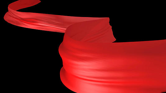 红绸布飘过动画视频的预览图