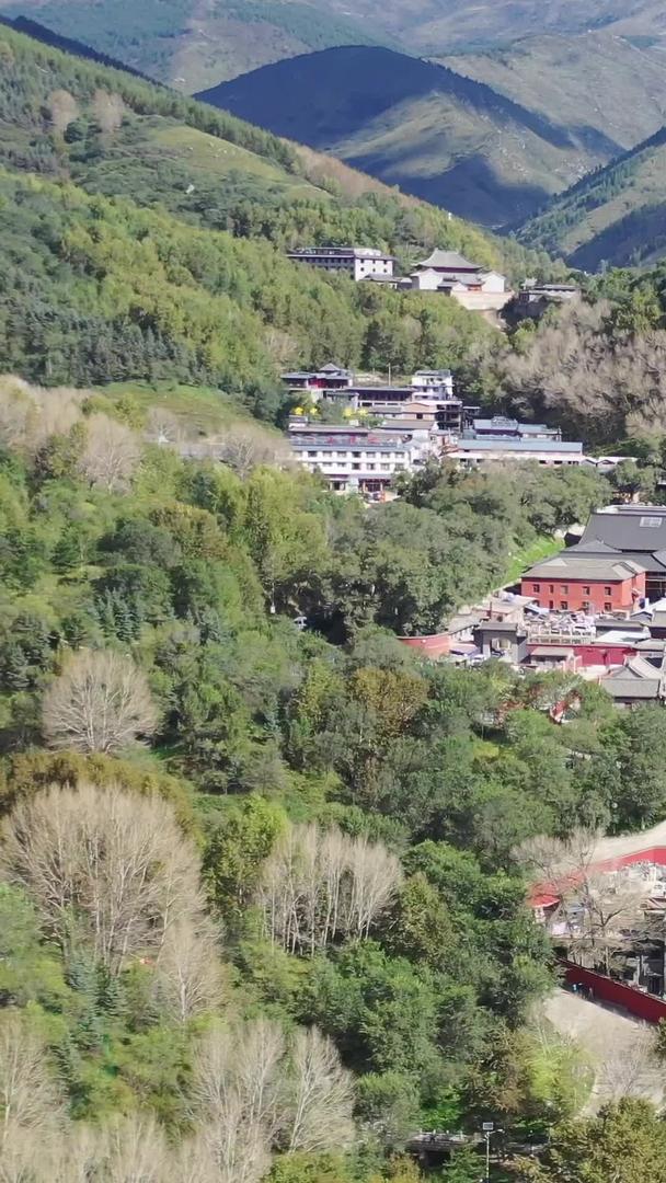 山西五台山寺庙群山航拍视频的预览图