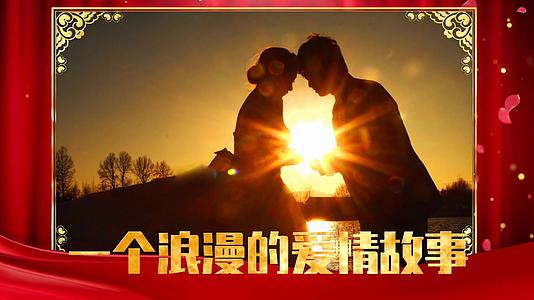 中国风背景绚丽多彩大气高端婚礼展示会声会影模板视频的预览图