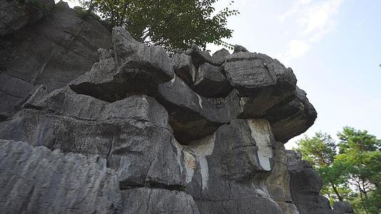 5a景区万盛石林龙鳞石海风景区各种奇异的石头视频的预览图