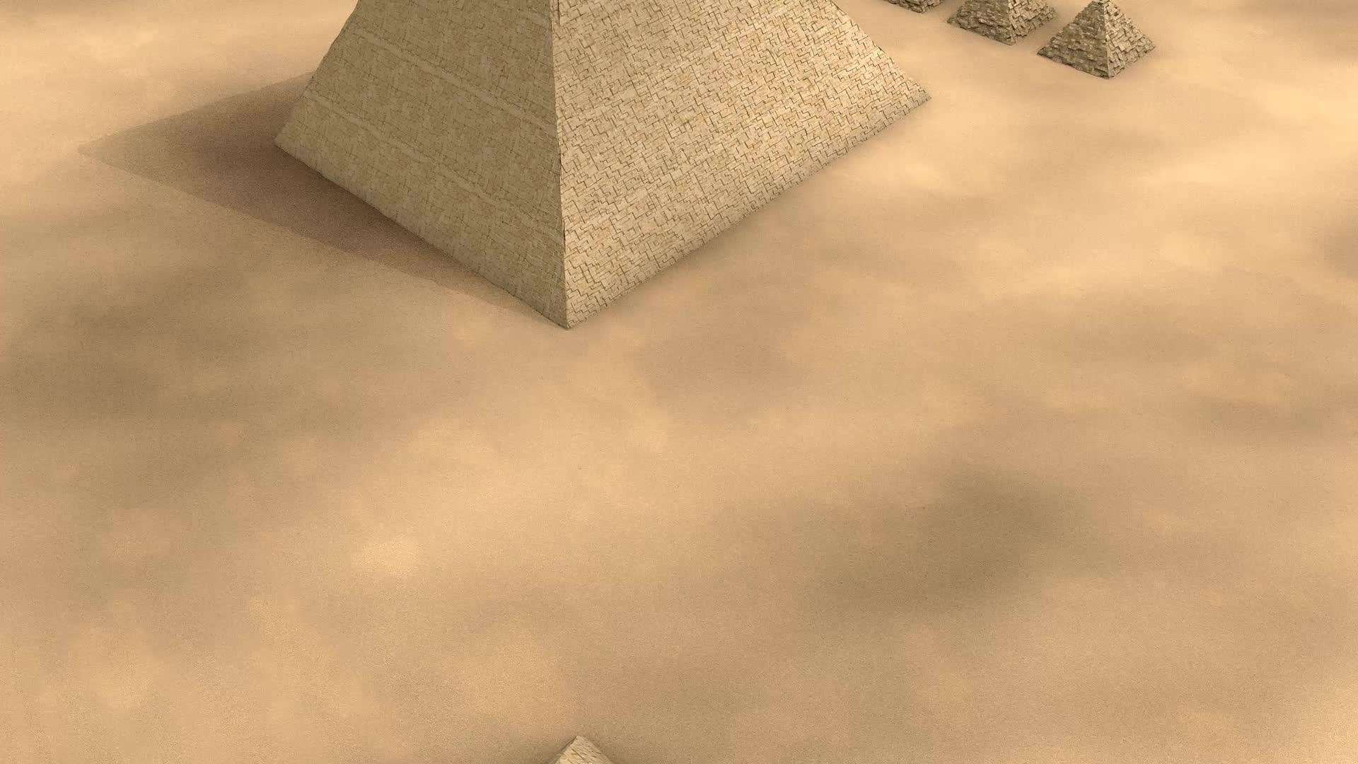 3d叶吉特金字塔字塔的动画结构视频的预览图
