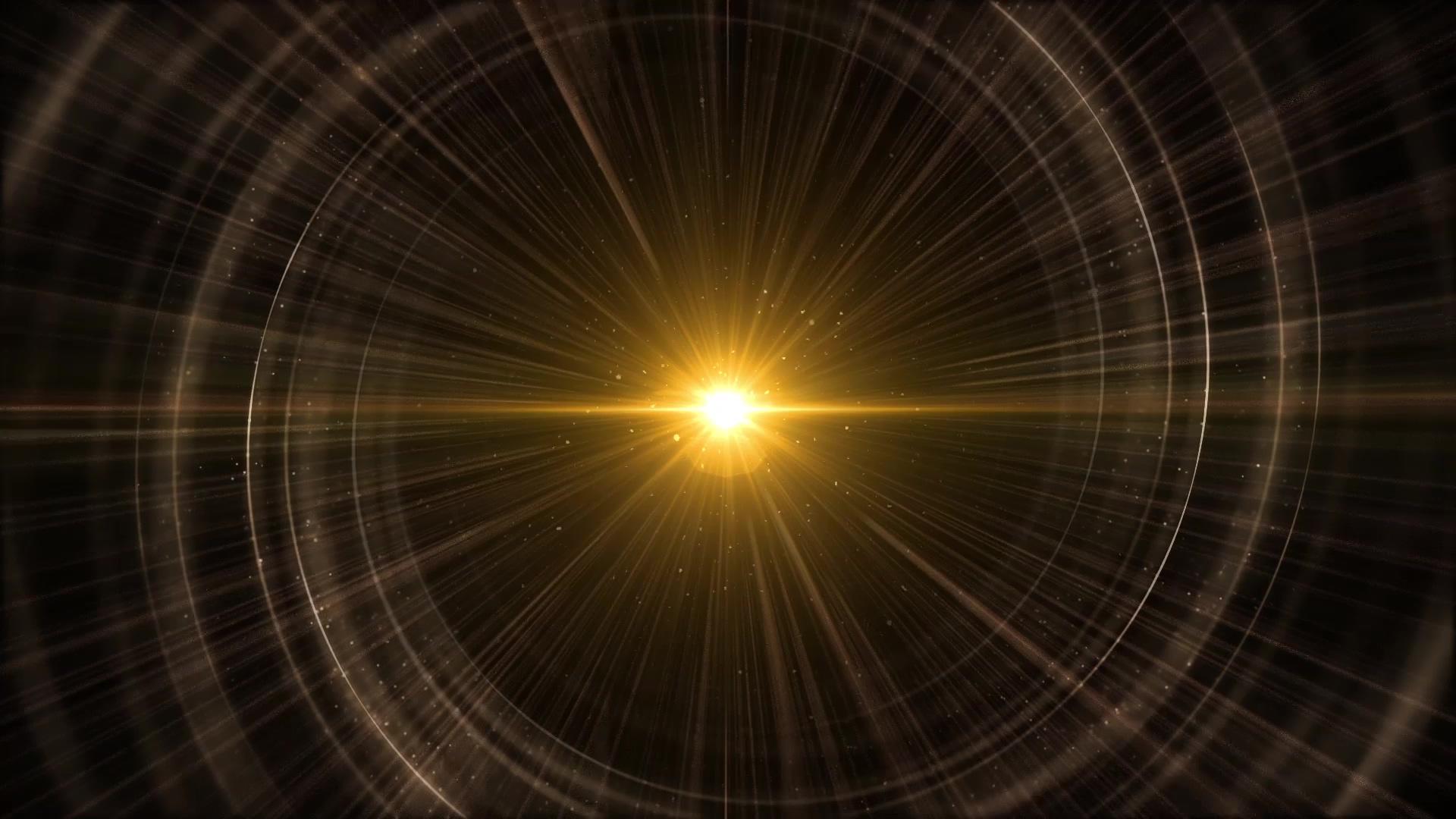 金色粒子光线圆圈背景视频的预览图