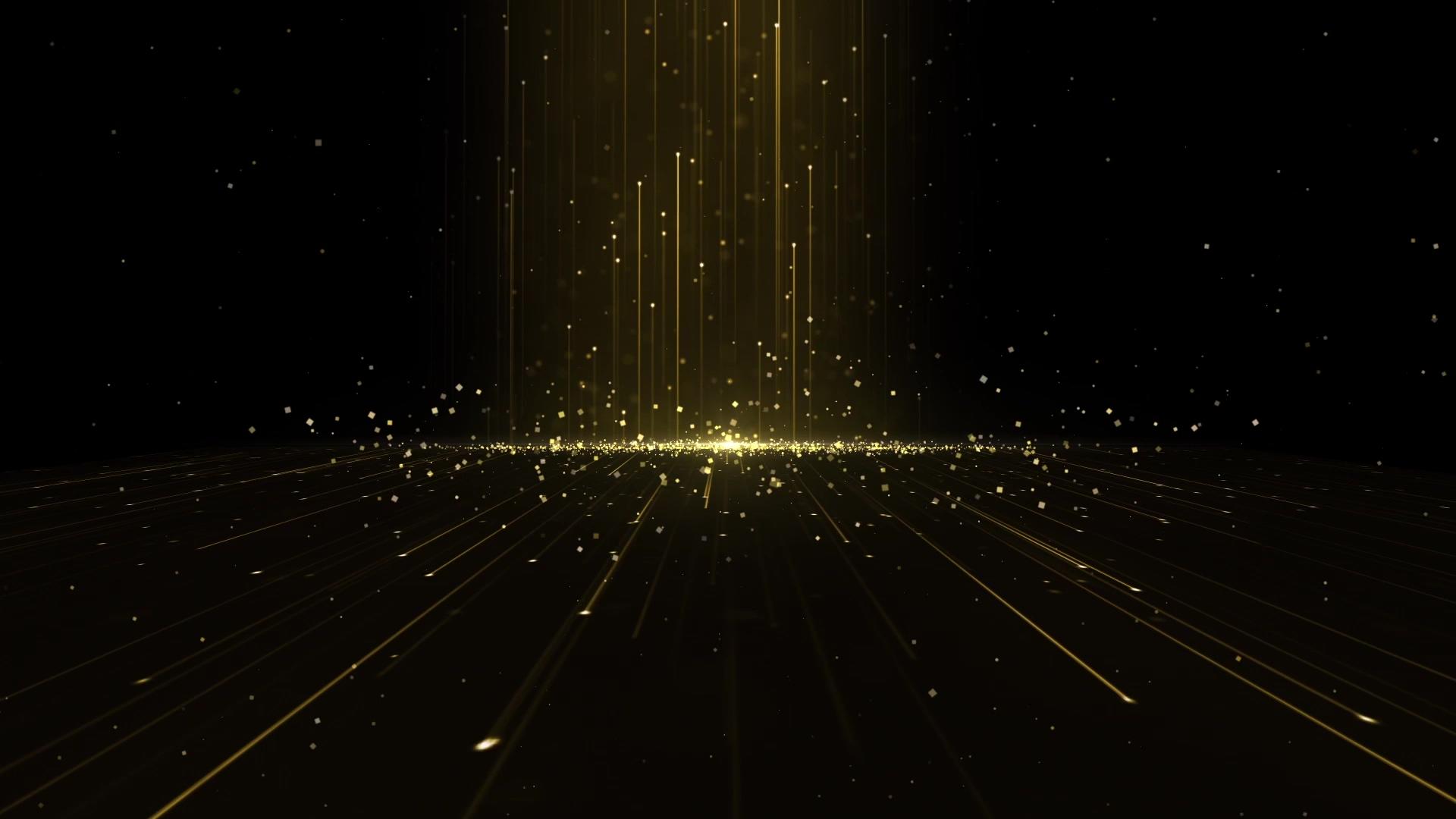 金色光线粒子舞台视频的预览图