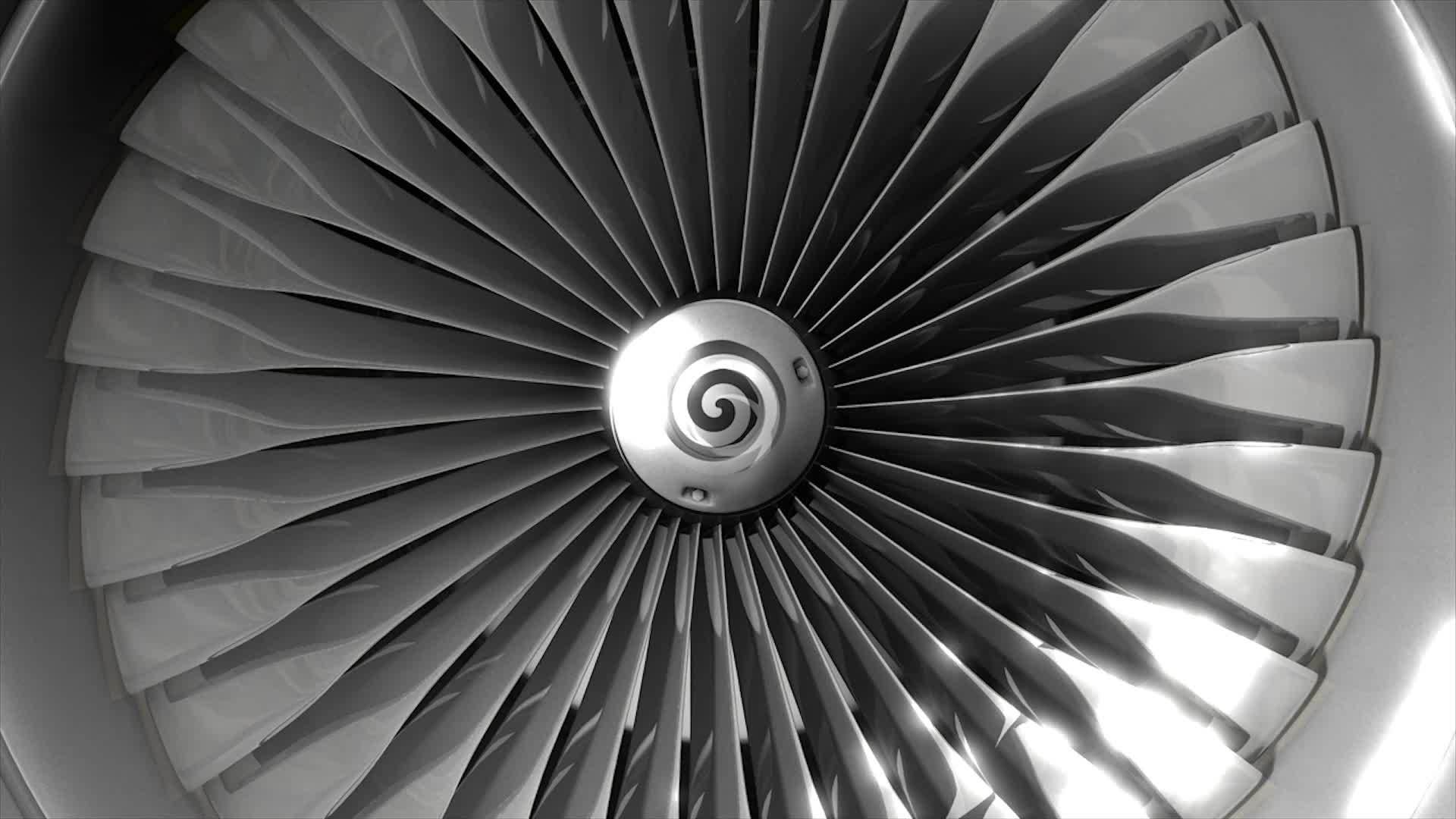 特殊涡轮发动机前端风扇3d工程视频的预览图