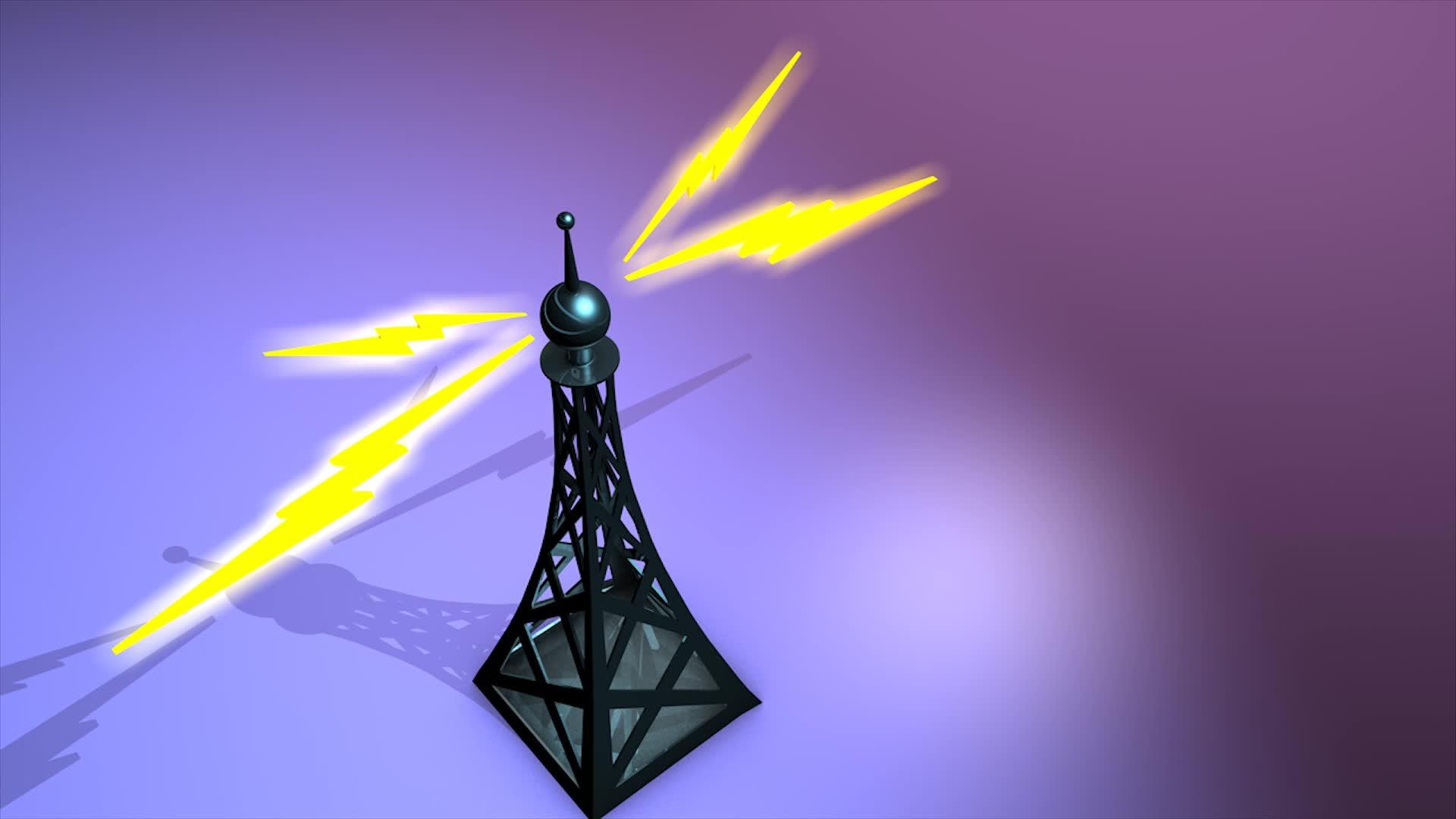 反向外观信号塔动画视频的预览图