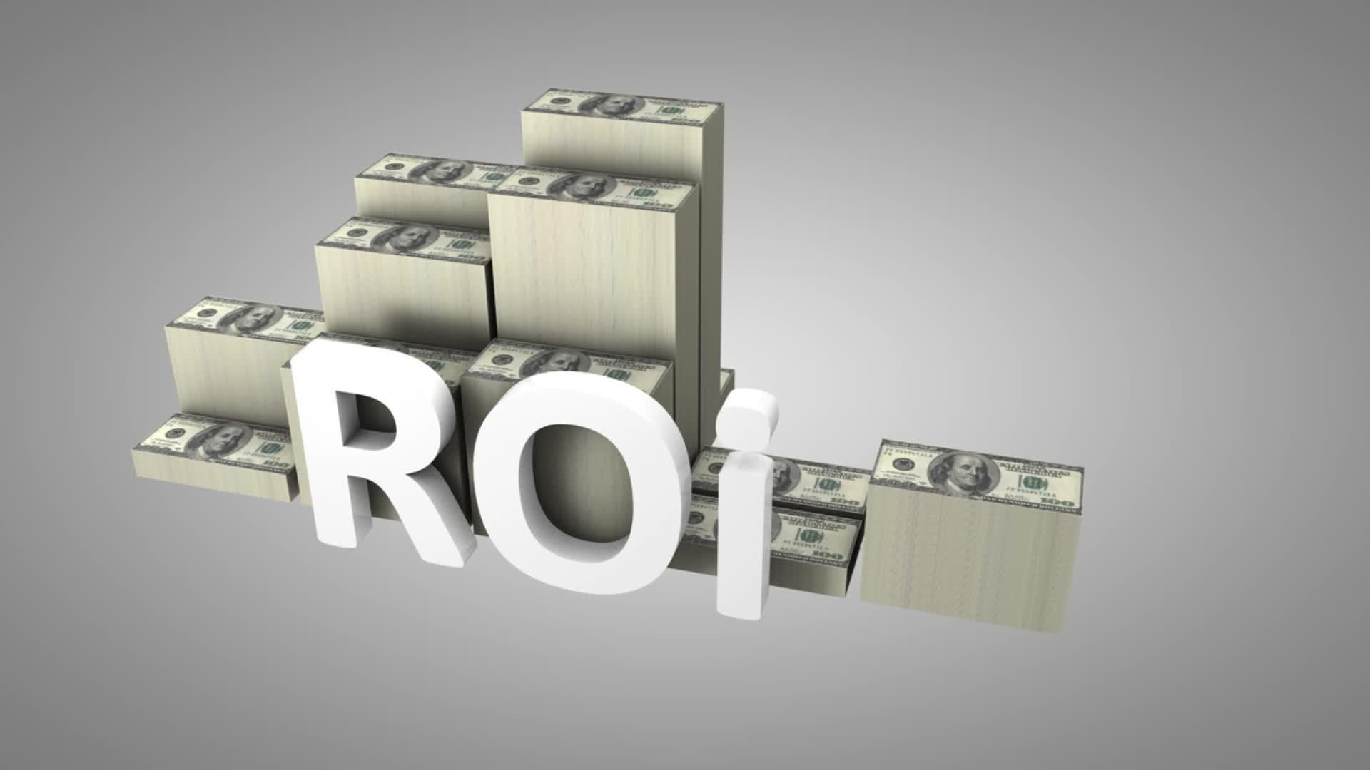 投资回报(roi)3d概念动画视频的预览图