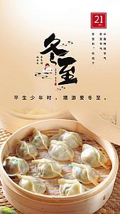 冬至节气吃饺子视频海报视频的预览图