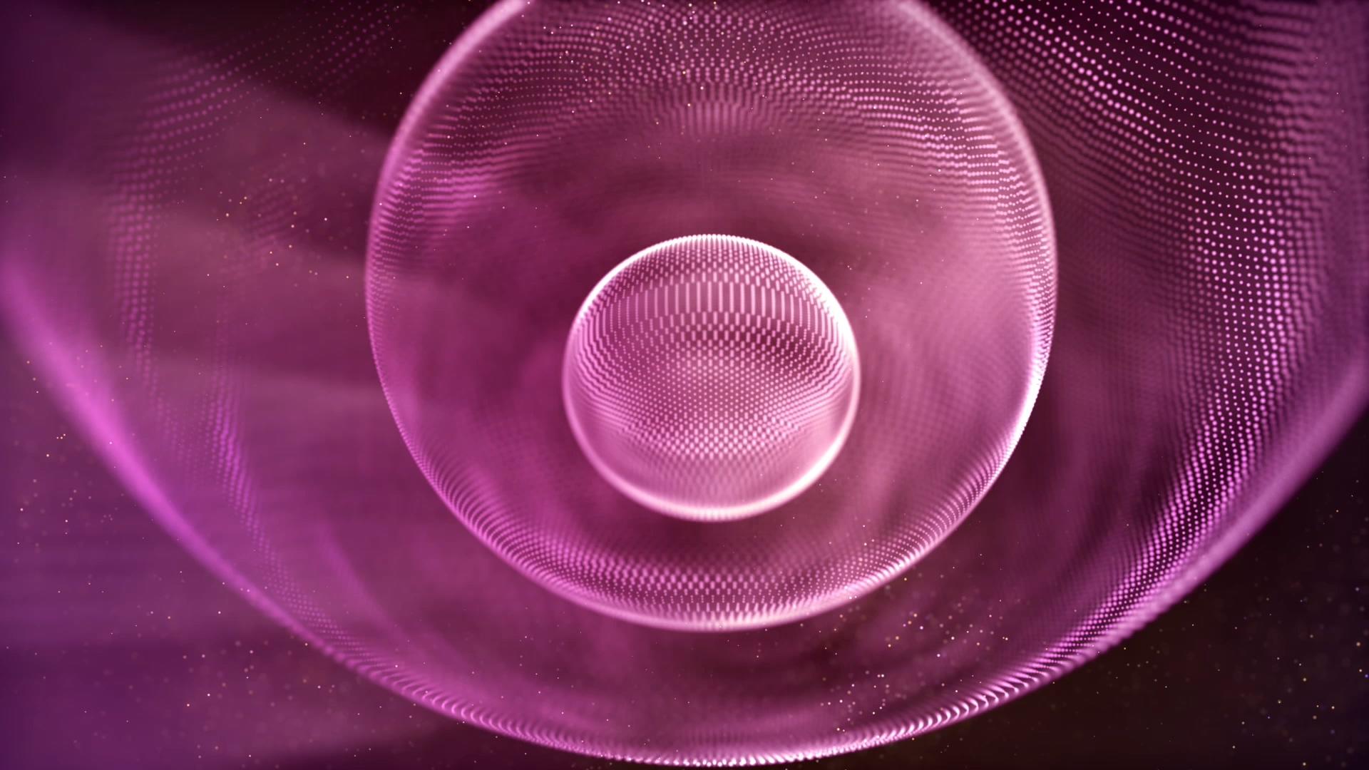 唯美粒子球体背景视频的预览图
