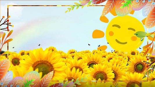 卡通向日葵背景视频的预览图