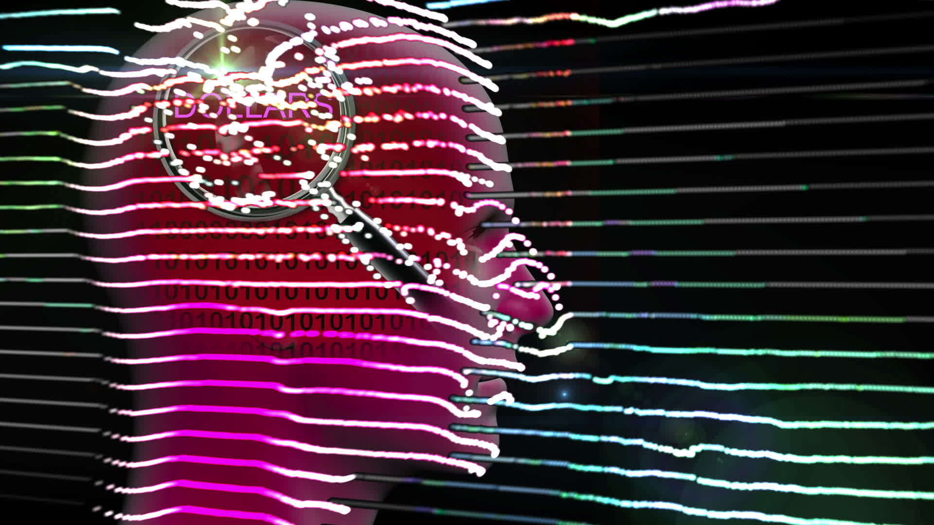 3d动画金融数据大脑思维特写视频的预览图