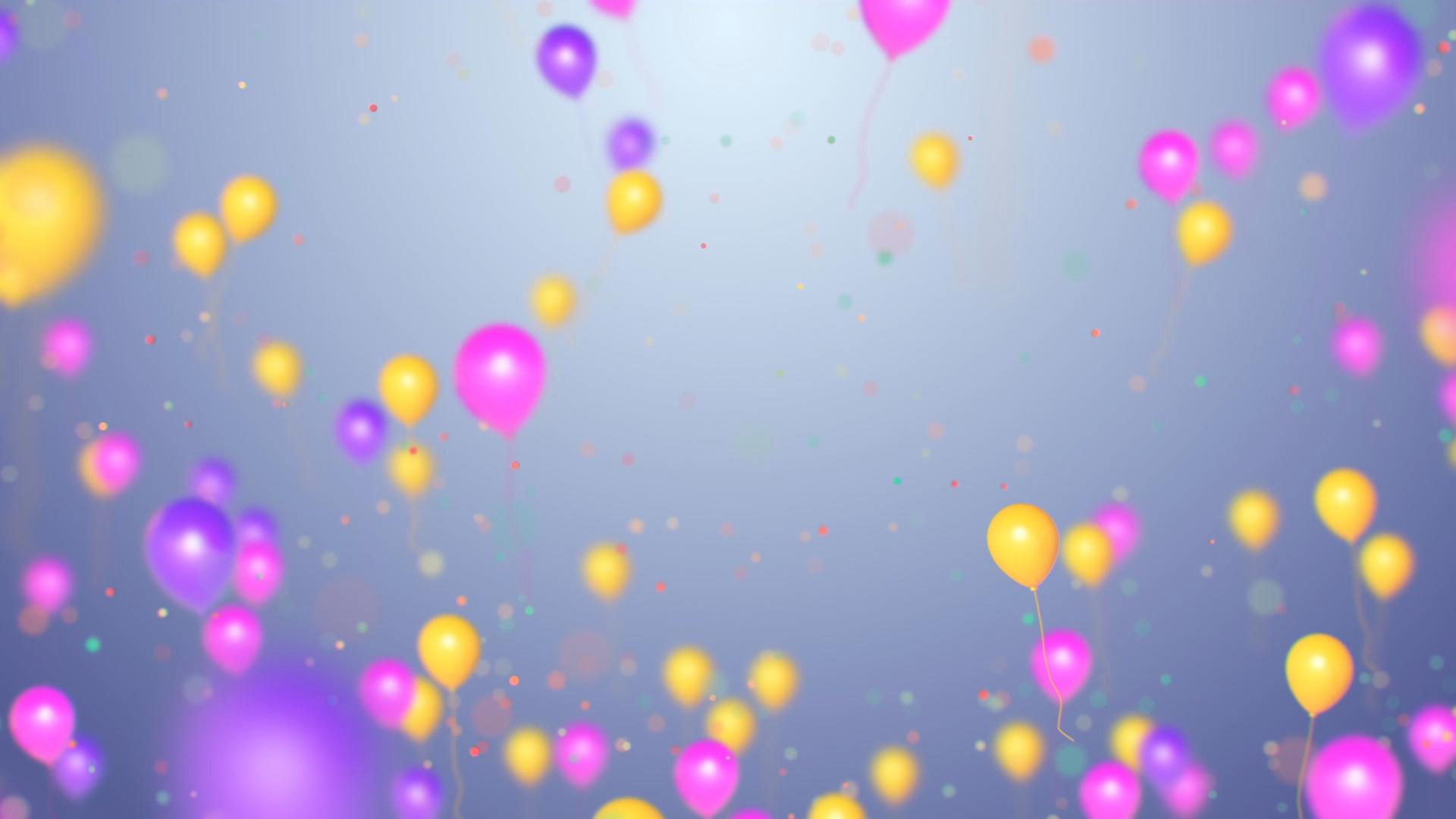4K婚礼气球飘散背景视频的预览图