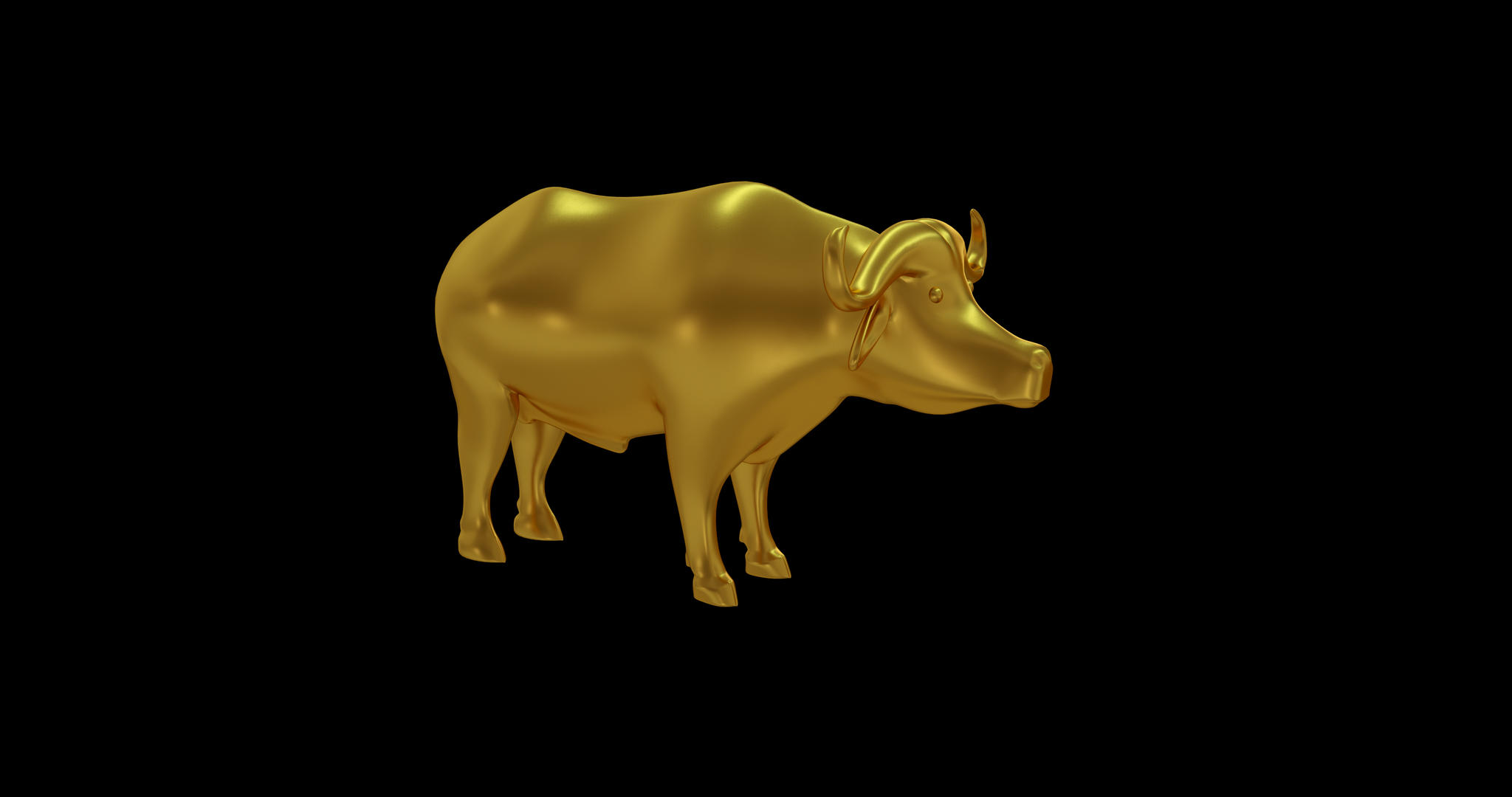 牛年通用三维金牛模型展示动画视频的预览图