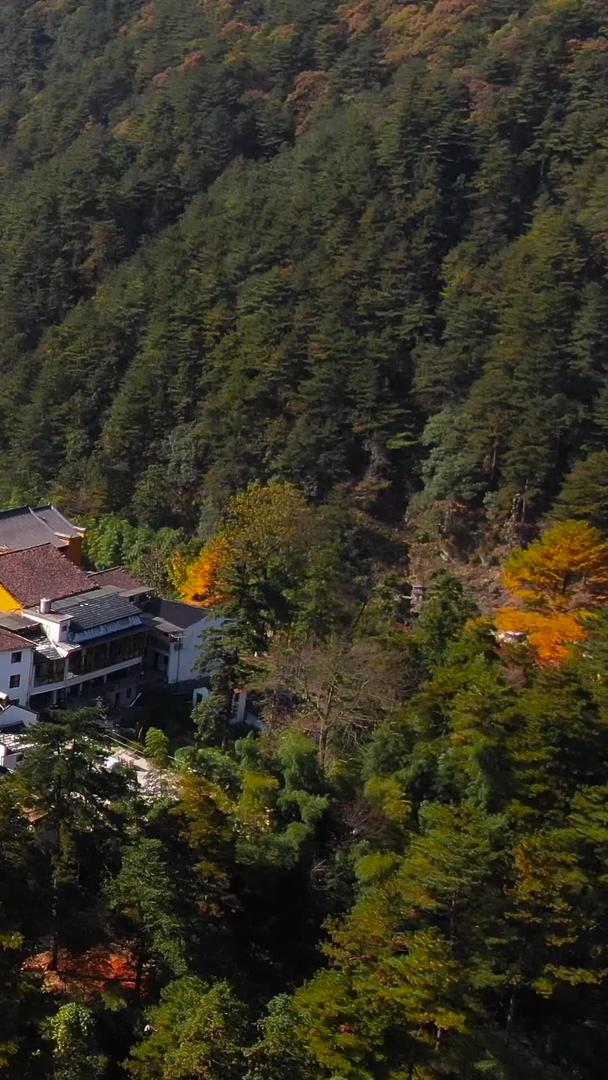 佛教圣地九华山风景区村落视频视频的预览图