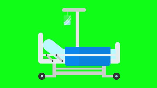 绿屏医院病床mg动画视频的预览图