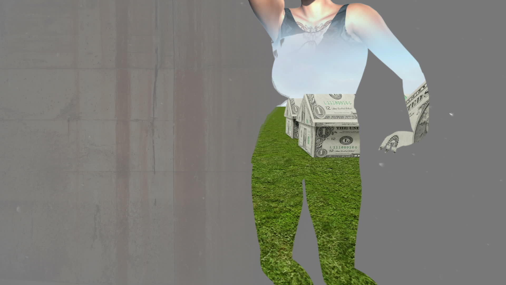 两张由现金和舞蹈女郎制作的三张照片D动画视频的预览图