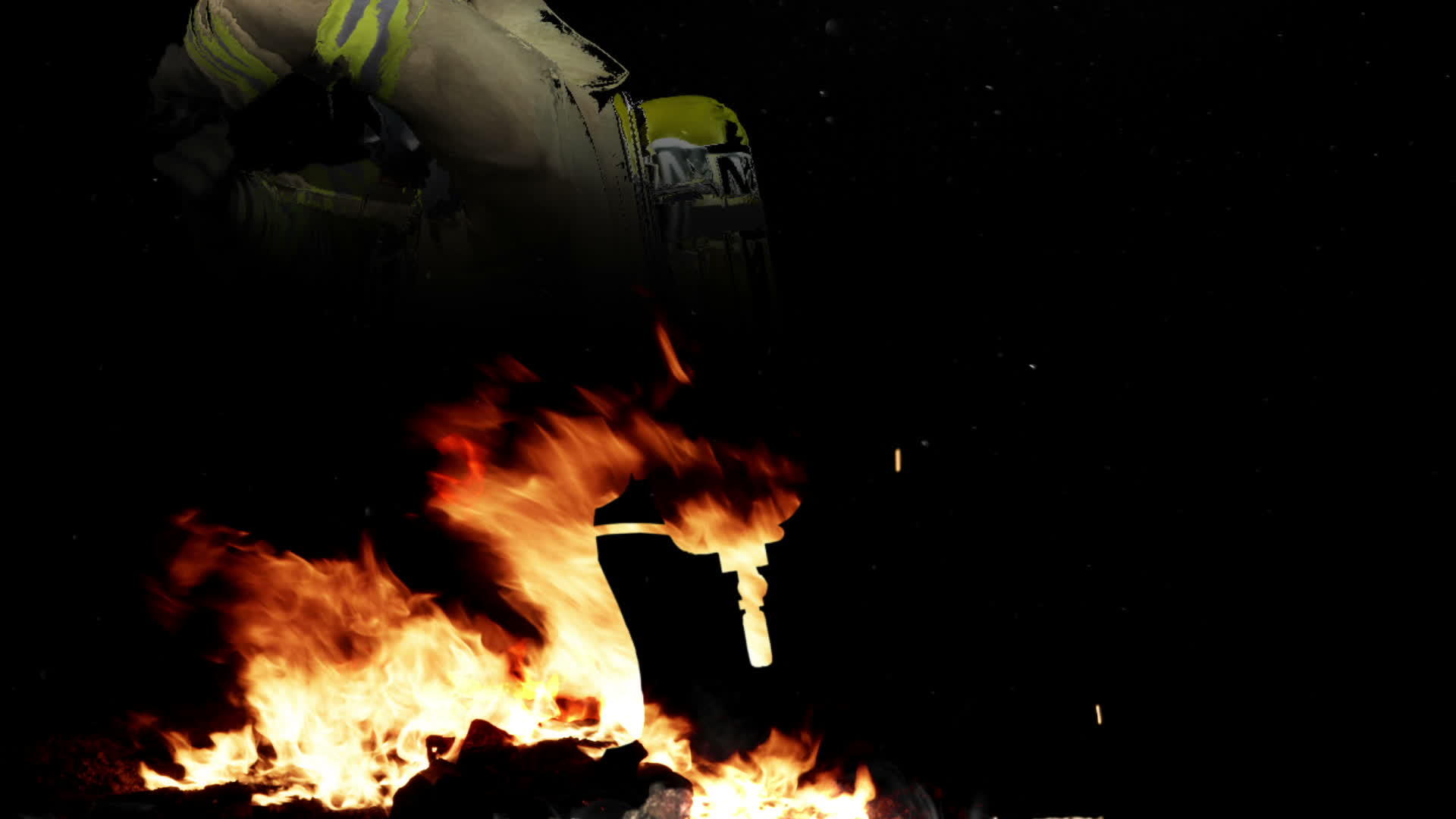 消防员与火灾3d动画视频的预览图