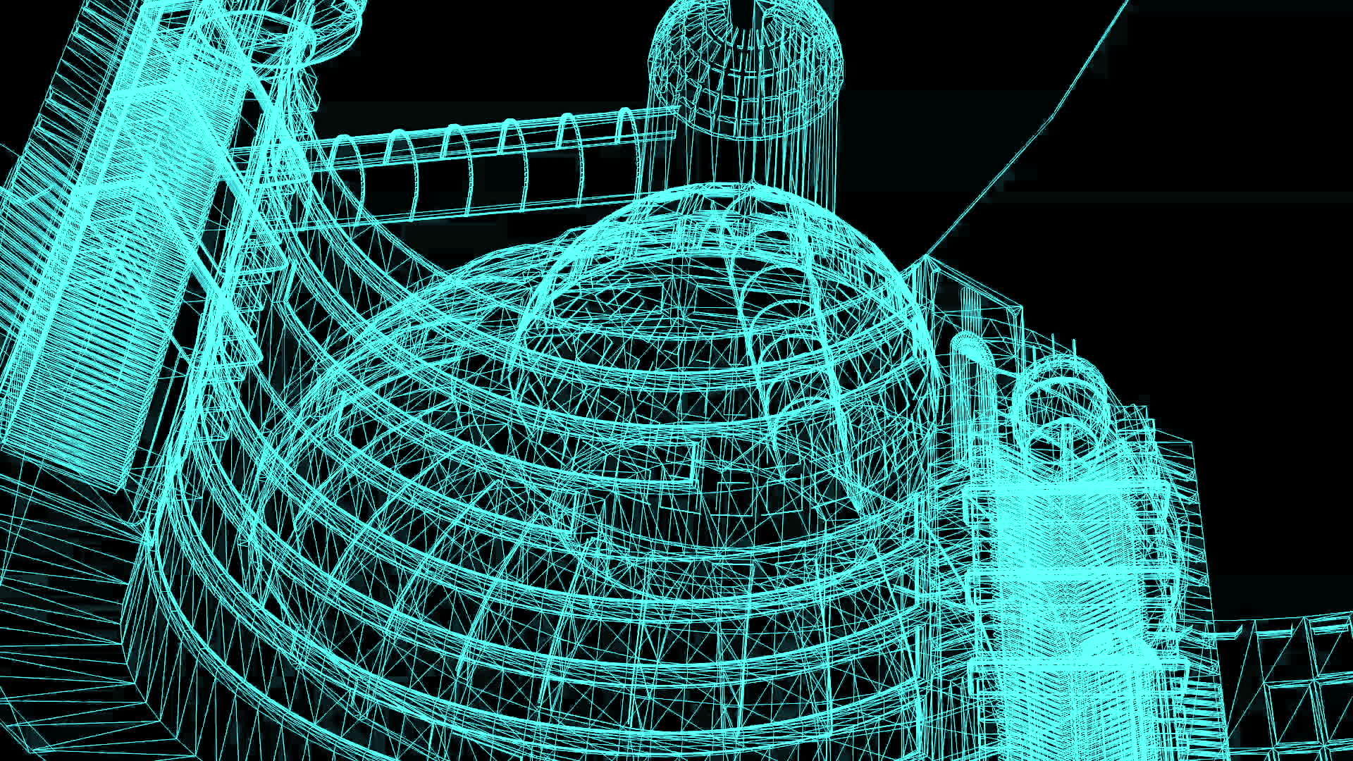 全息工业建筑3d框架模型视频的预览图