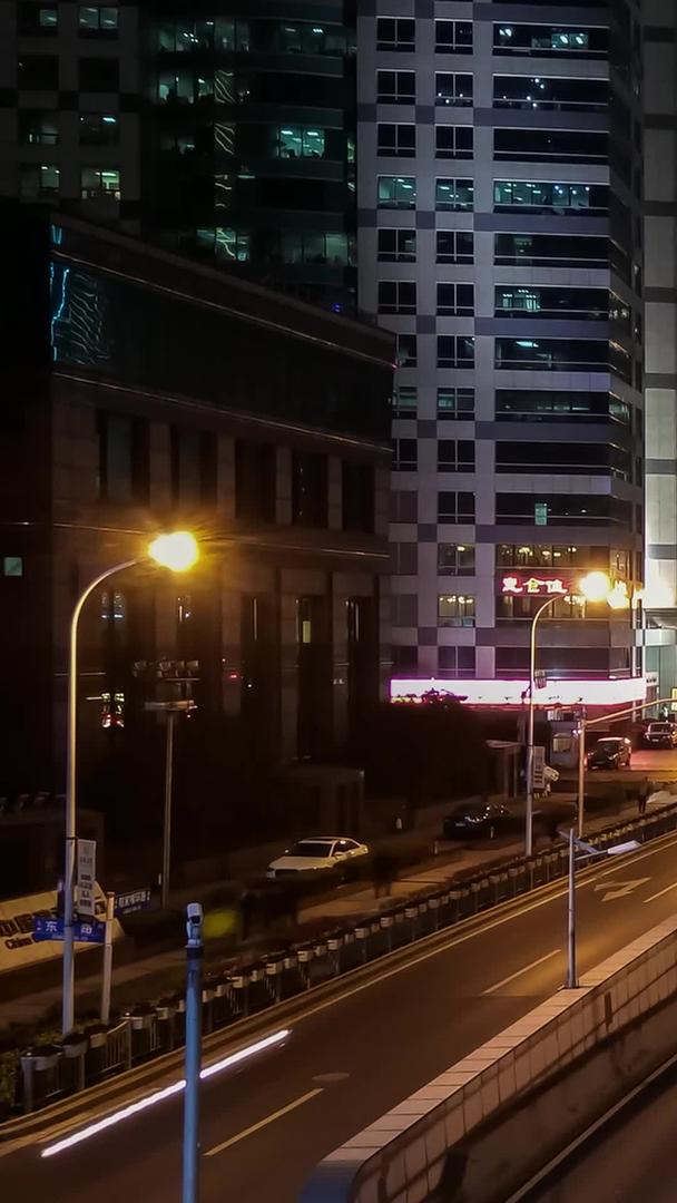 延迟视频上海中环地道夜景视频的预览图