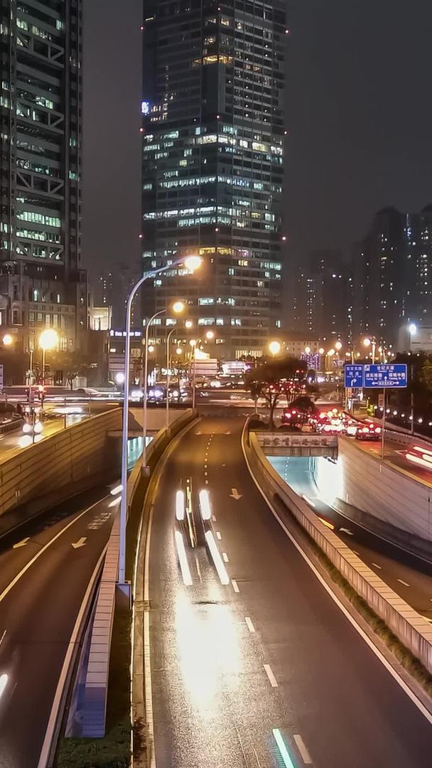 延迟视频上海中环地道夜景视频的预览图