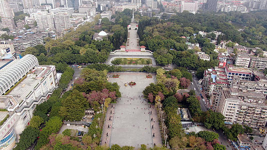 航拍广州烈士起义陵园视频的预览图
