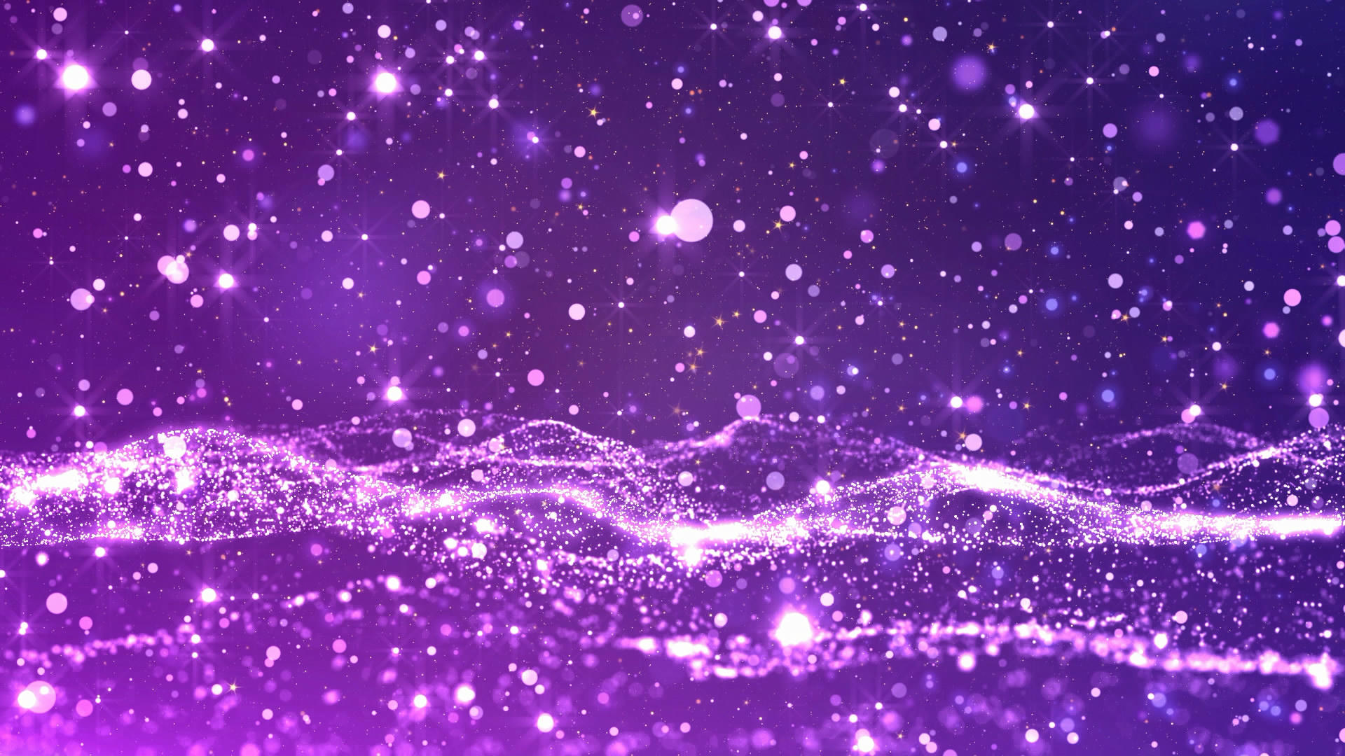 唯美紫色光斑粒子海洋舞台背景视频的预览图