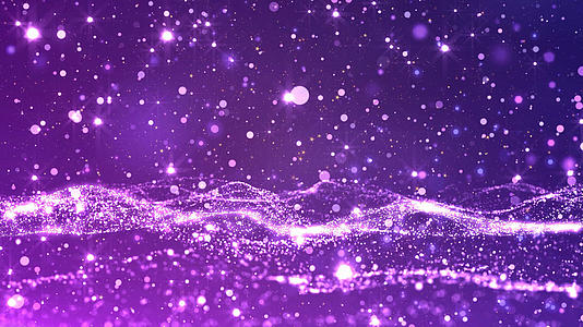 唯美紫色光斑粒子海洋舞台背景视频的预览图
