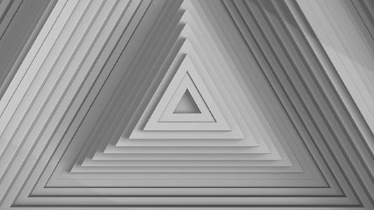 白色纯三角环动画无缝循环3d视频的预览图